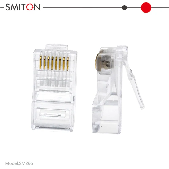 Conector Ethernet RJ45 Cat5 Cat5e CAT6 CAT6A Conector de cable de red RJ45 Conector de clavija modular RJ45 Conector de cable de Internet